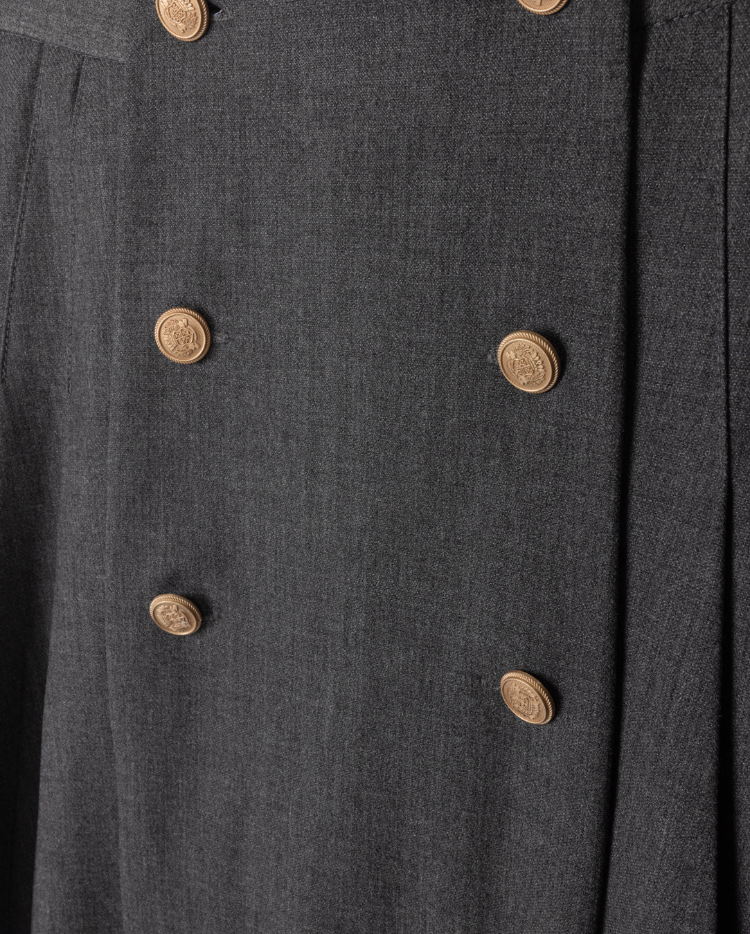 Adele Wool Double Button Pleated Skirt