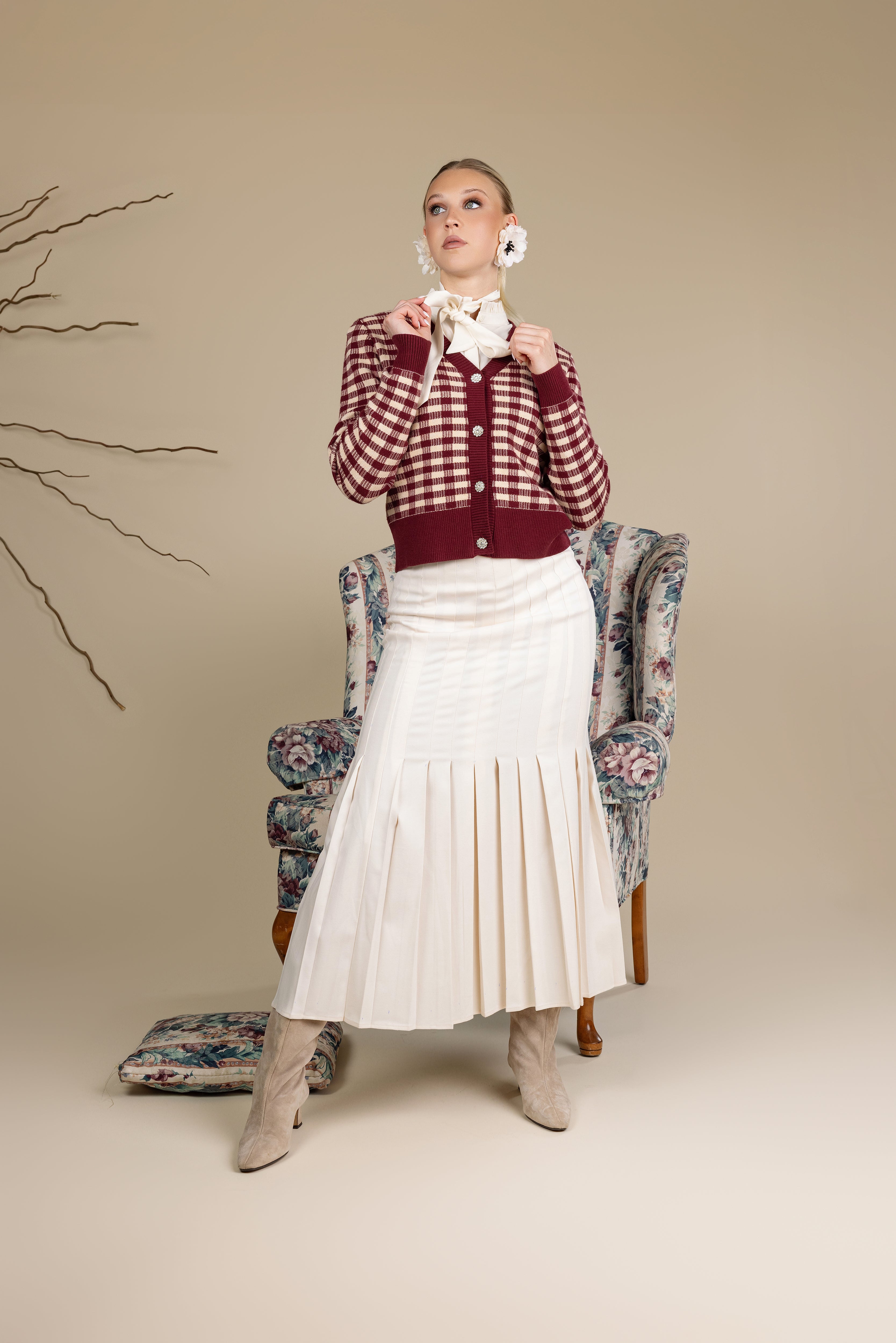 Wiltshire Closed Pleat Maxi Skirt