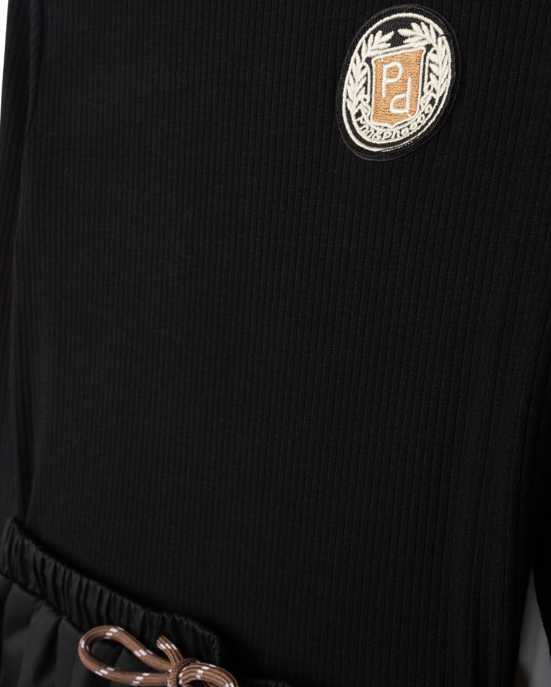 Raincoat Ribbed Emblem Dress