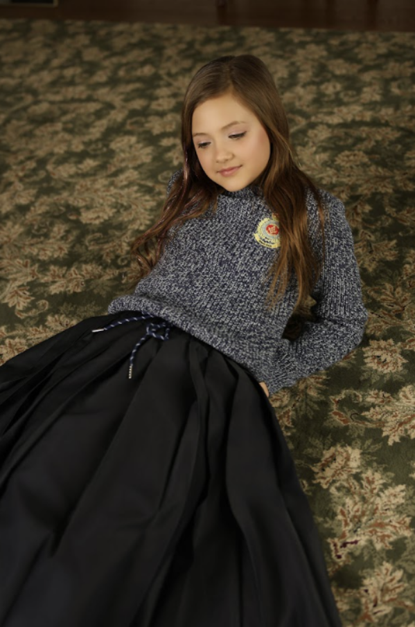 Marled Big Patch Knit Sweater