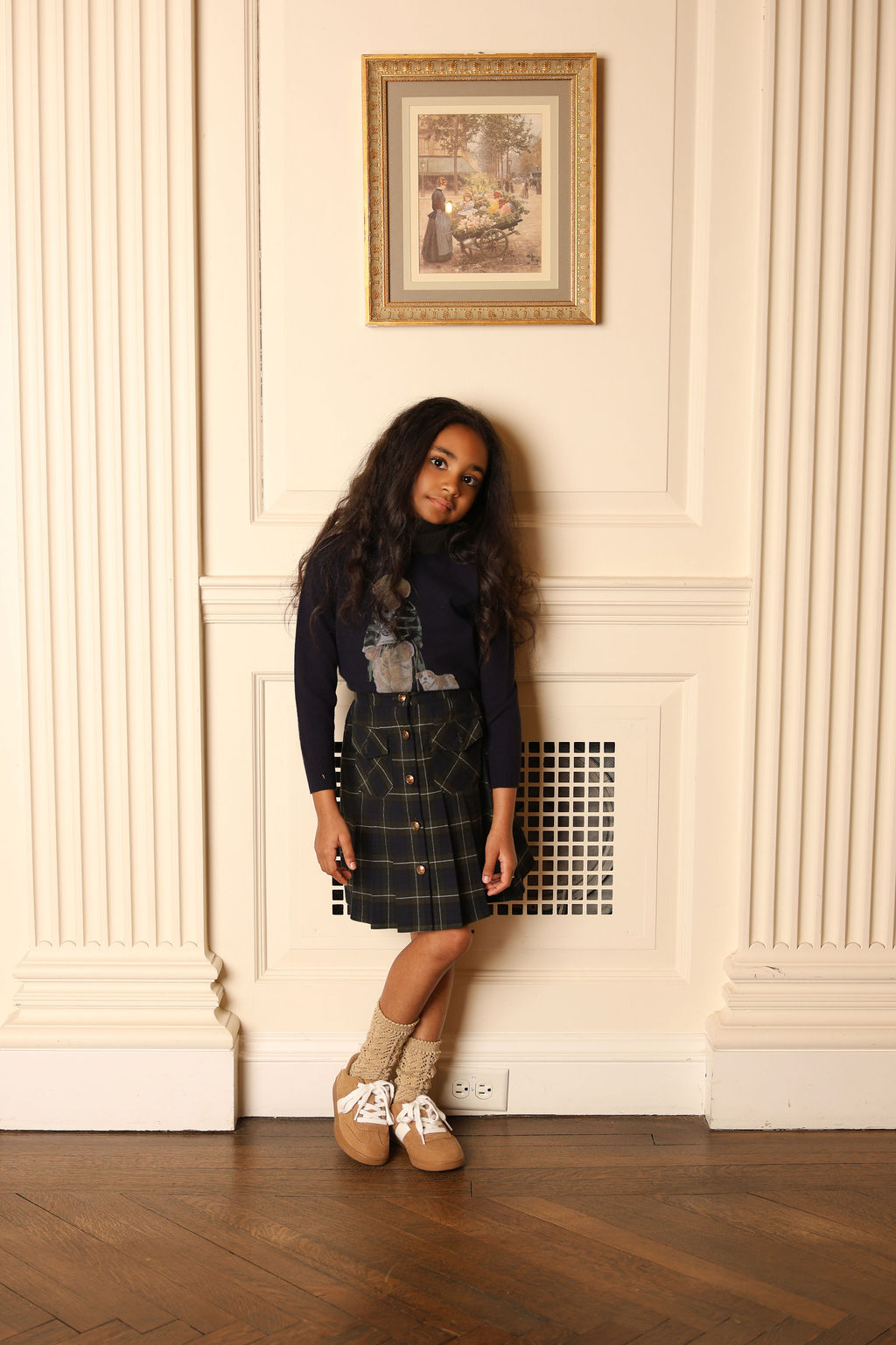Tanvi Plaid Pocket Button Skirt