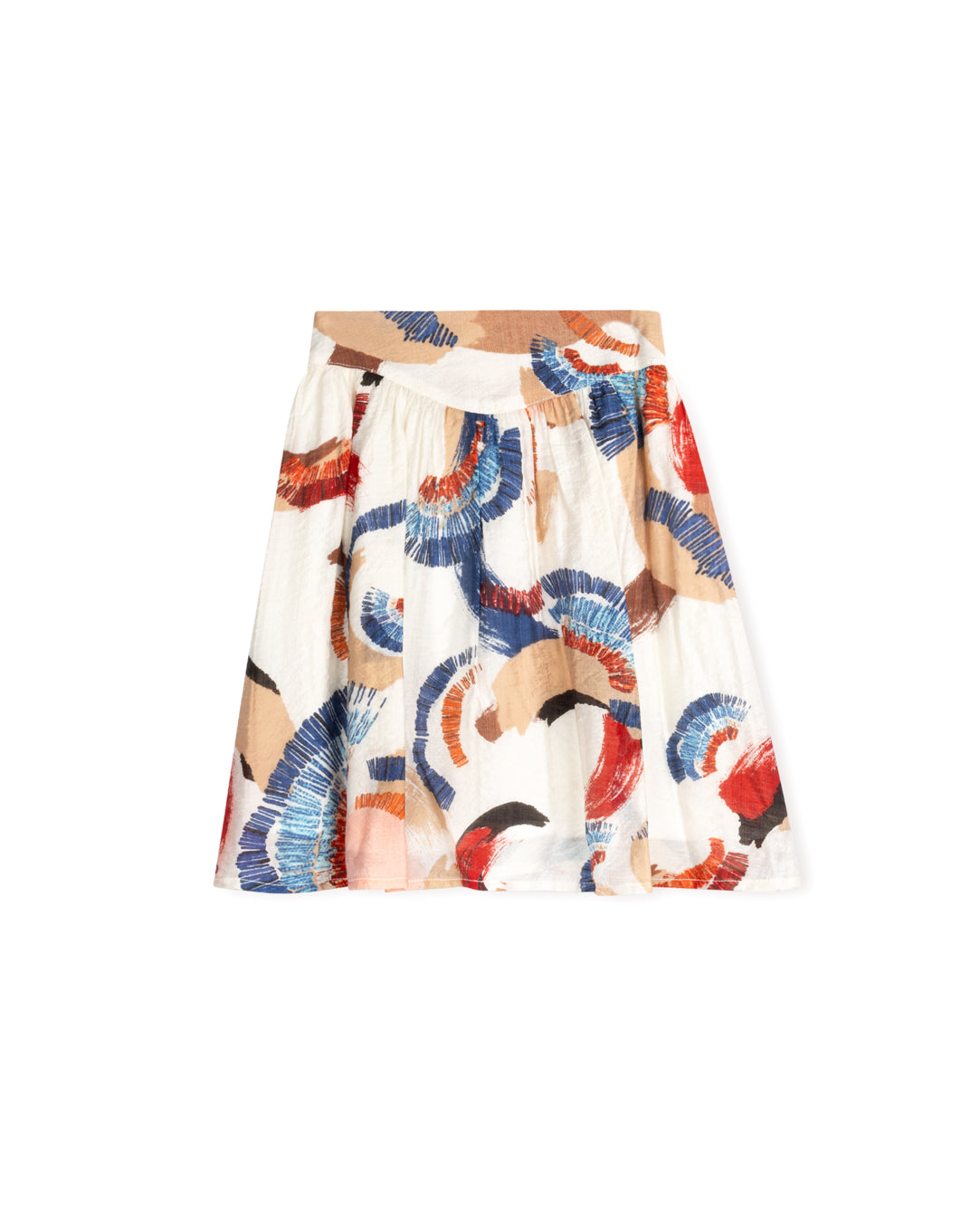 Leon - Waisted Floral Print Flair Skirt