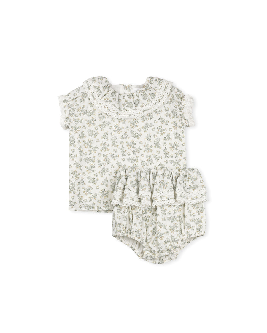 Liberty Printed Lace Trim Shirt And Bloomers