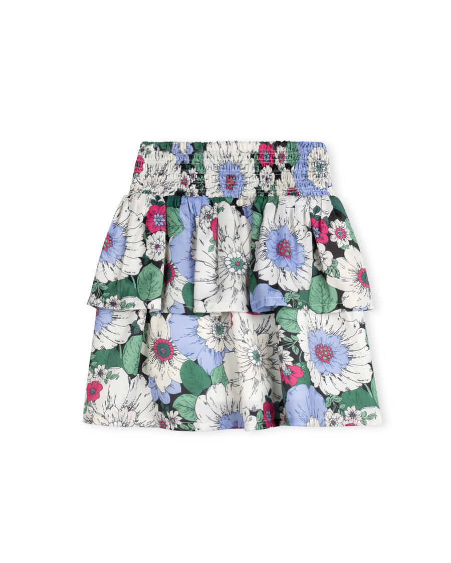 Brill - Floral Printed Double Layered Skirt