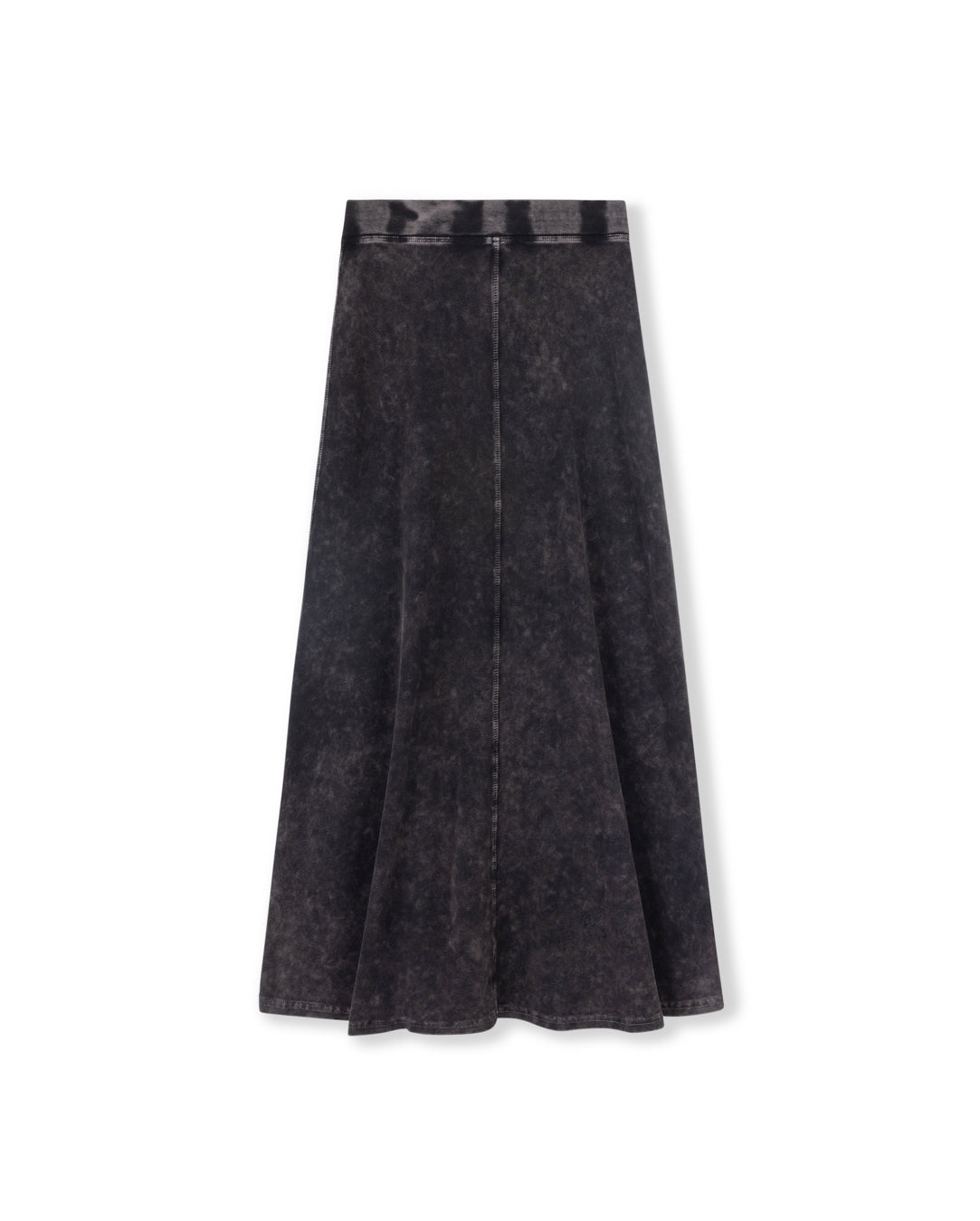 Mineral Wash A-line Maxi Skirt