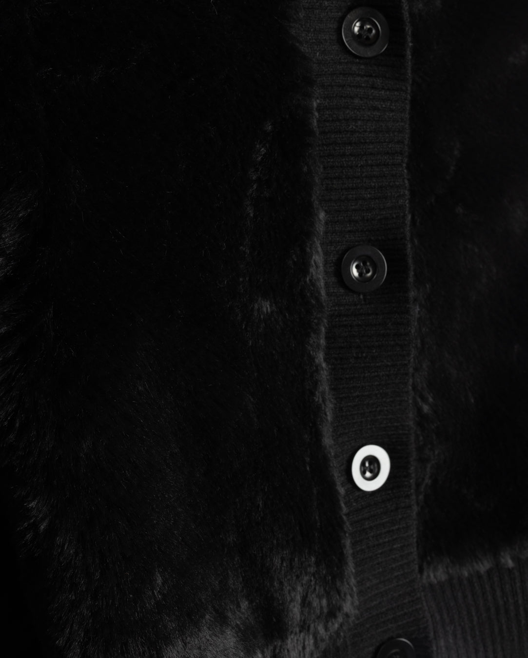 Fuzzy Ribbed Cuffing Coat