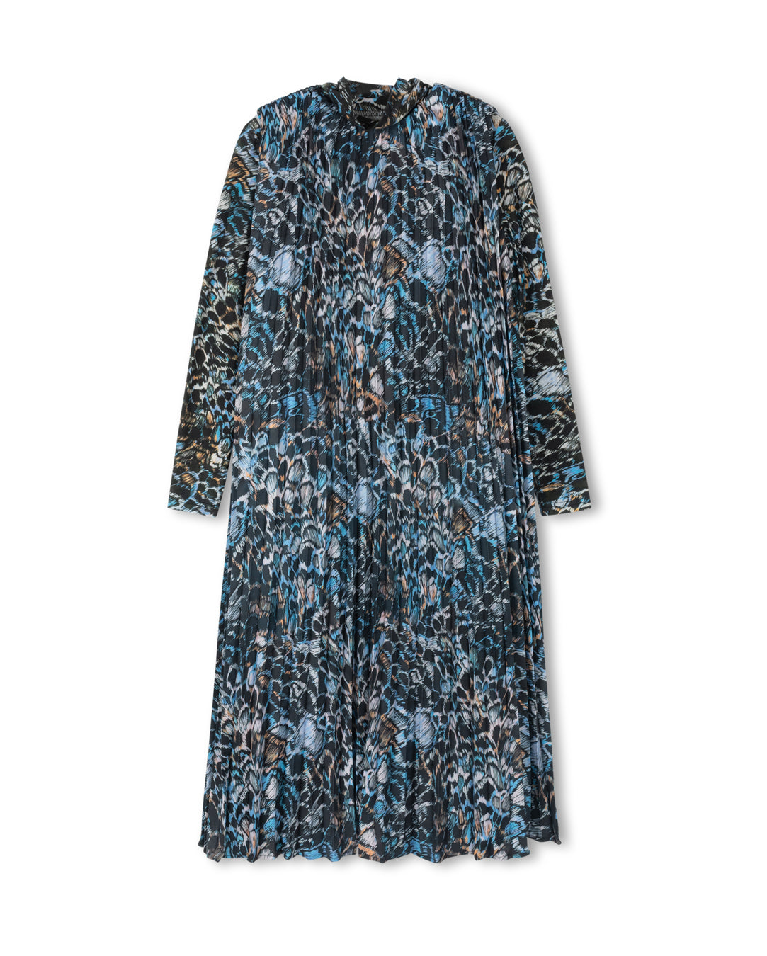 Malo Pleated Printed Mock Neck And Jumper