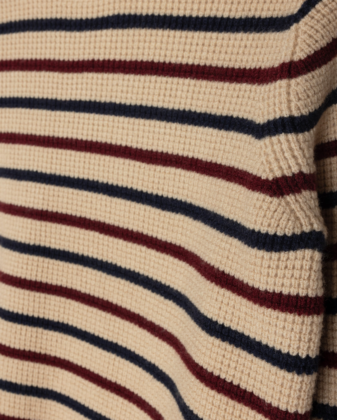 Multi Stripe Waffle Knit Sweater