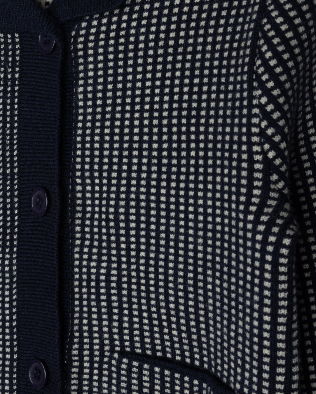 Knit Plaid Cardigan