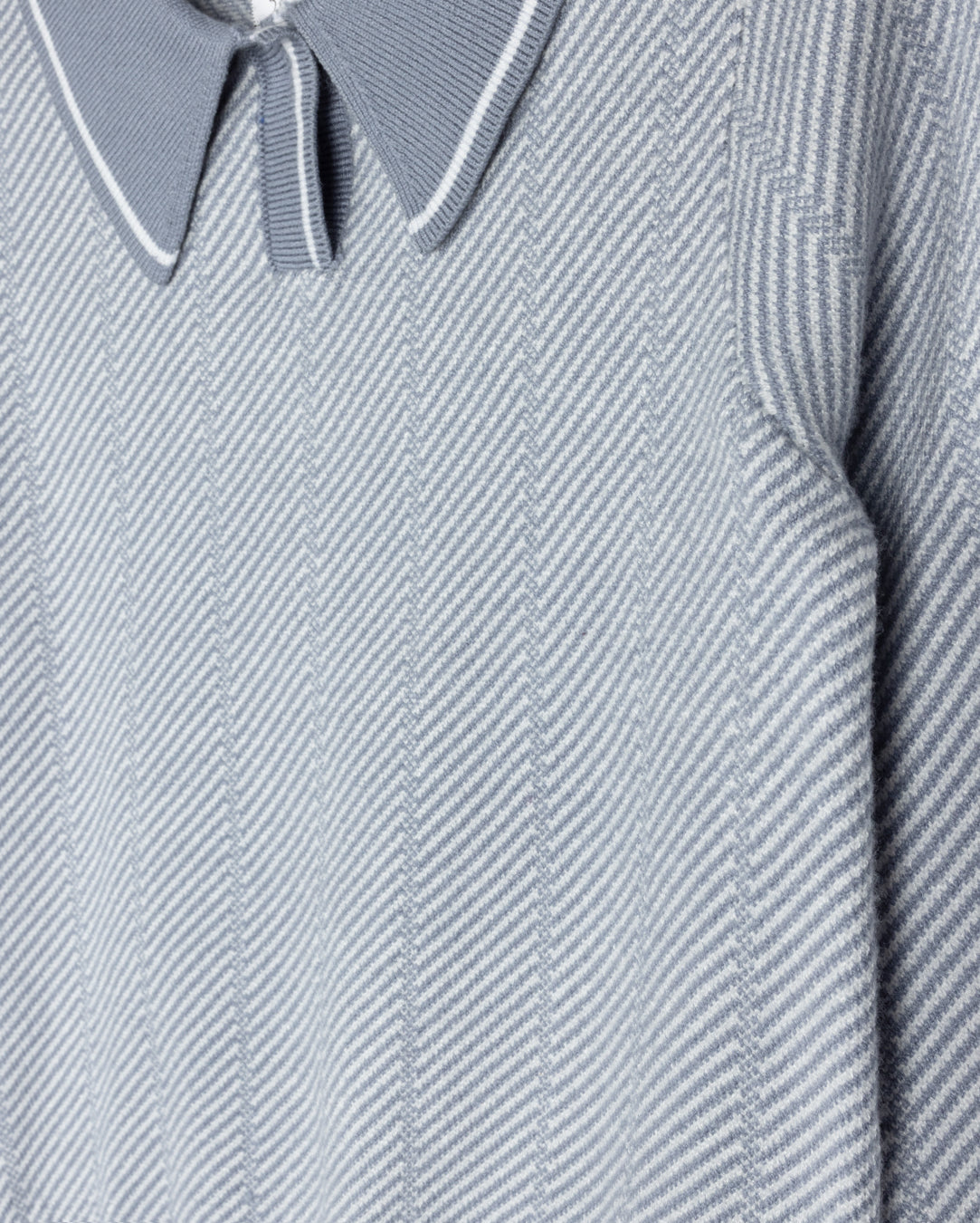 Beam Chevron Collared Knit Sweater