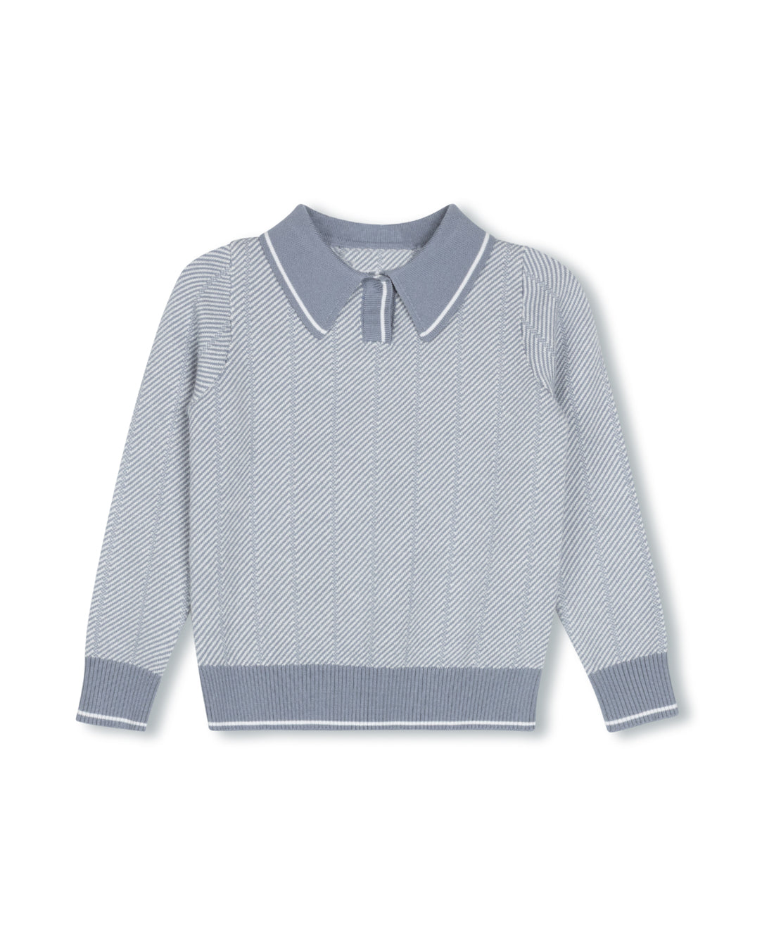 Beam Chevron Collared Knit Sweater