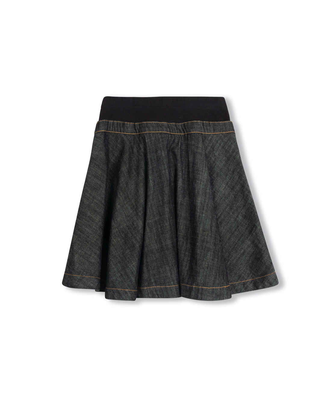 Lenny Ribbed Waist Denim Skirt