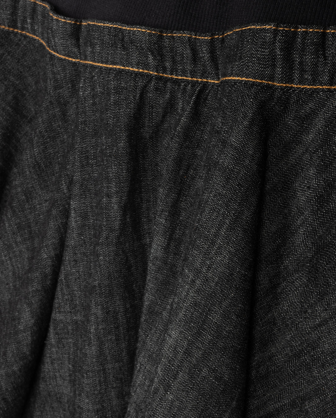 Lenny Ribbed Waist Denim Skirt