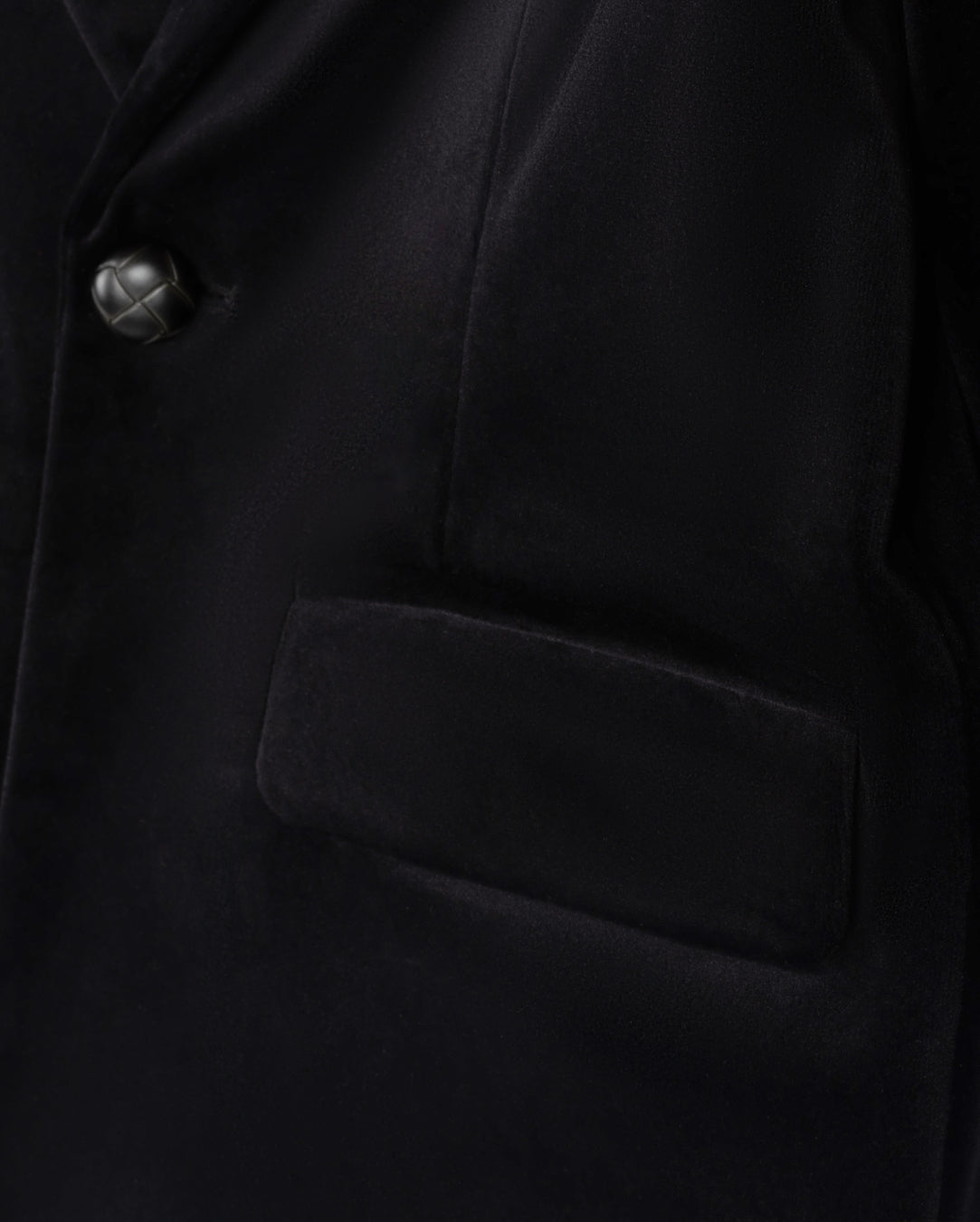 Lory Velour Leather Button Blazer