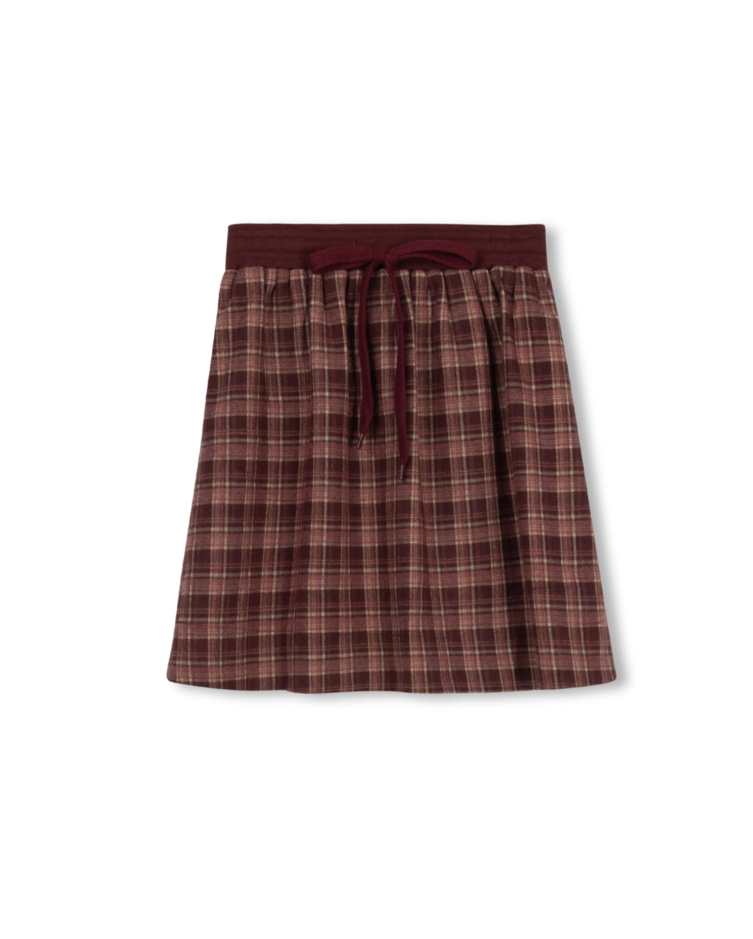 Track Plaid Sweatshirt Skirt