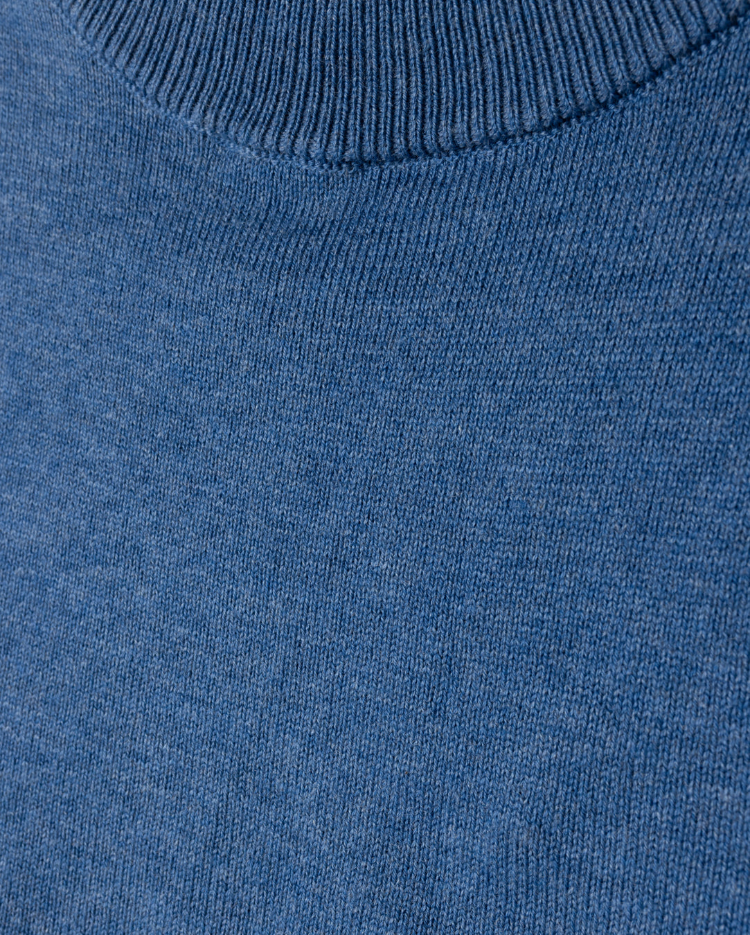 Puffed Denim Knit Turtleneck