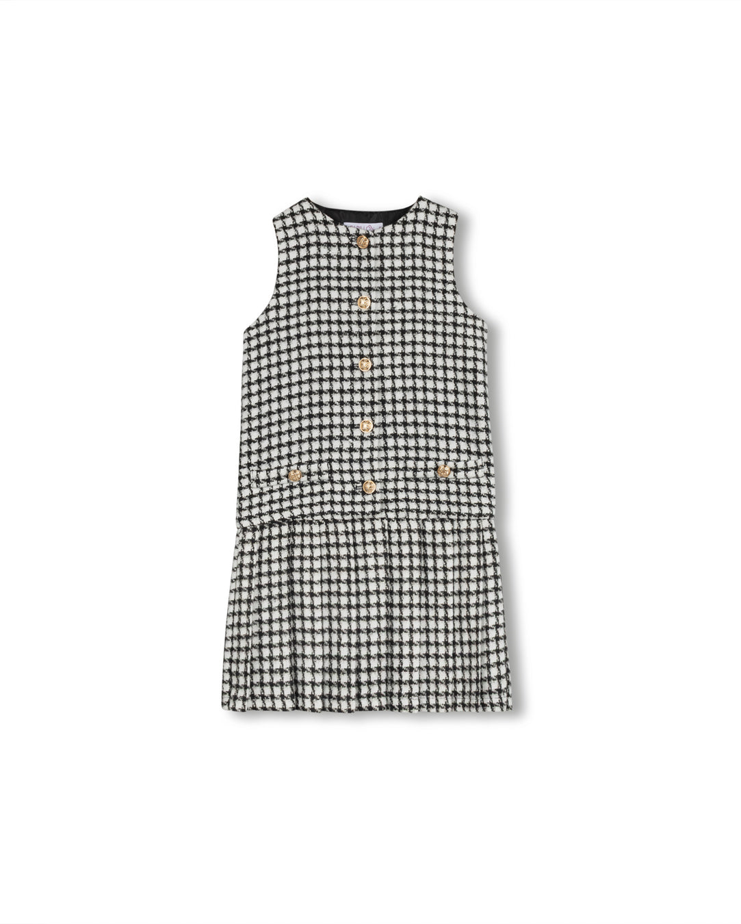Plaid Button Detailed Jumper