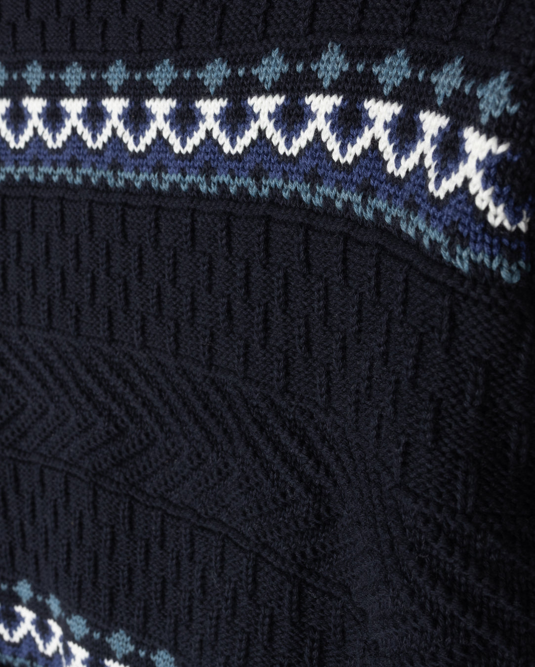 Small Fair Isle Knit Pattern Sweater