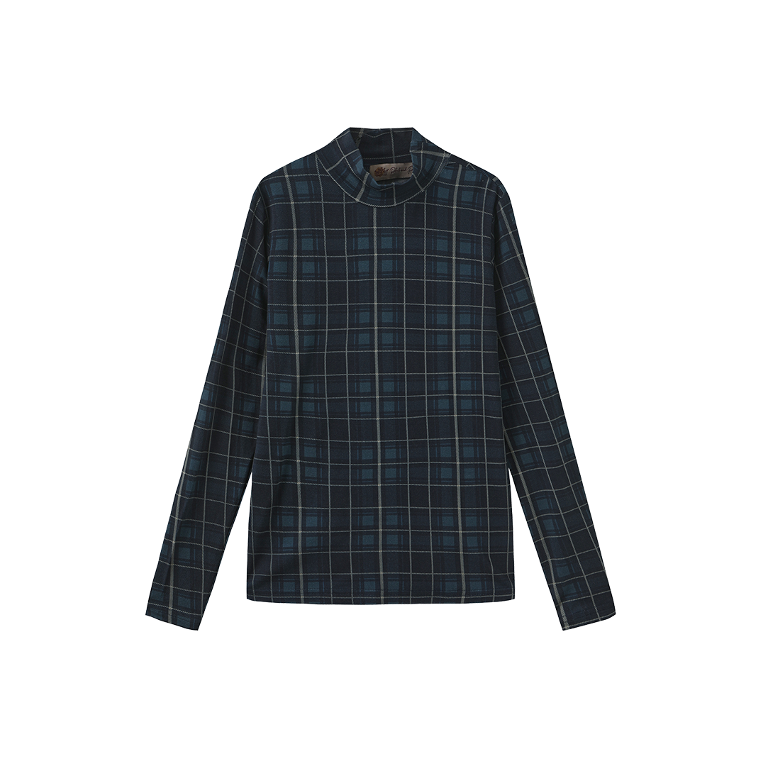 Oak Plaid Modal Turtleneck