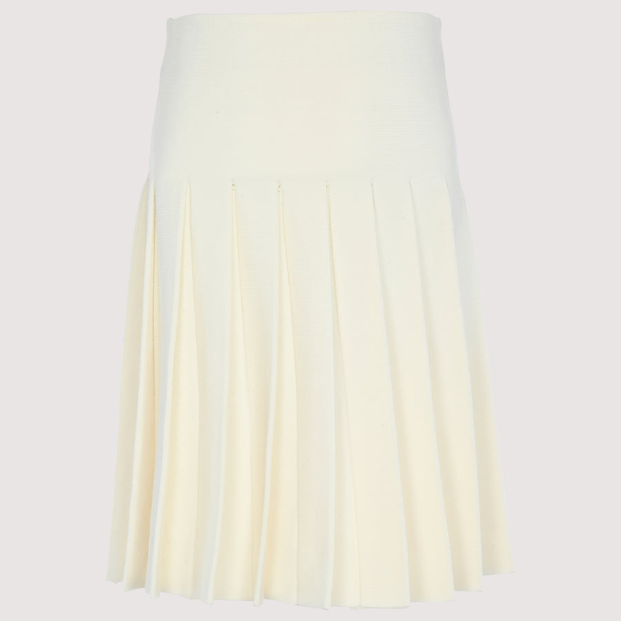 Silk Knit Pleated Skirt
