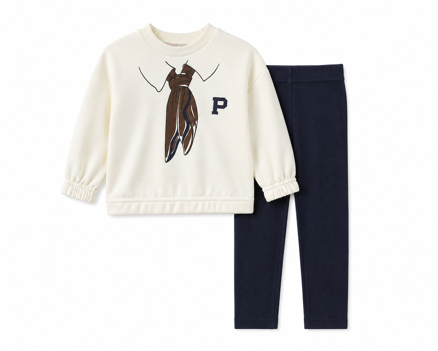 Tie Printed Sweatshirt Set