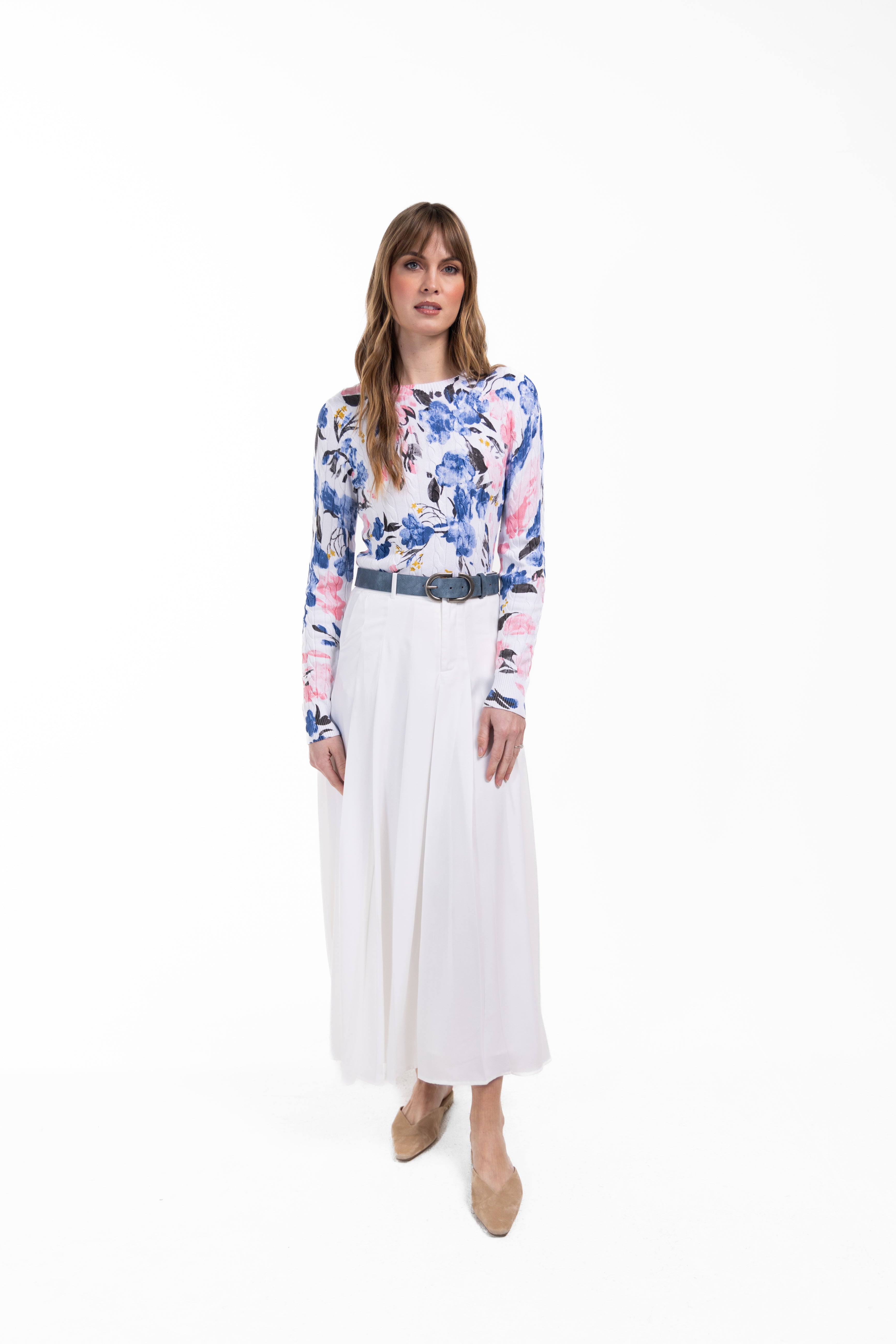 Box Pleat Maxi Skirt