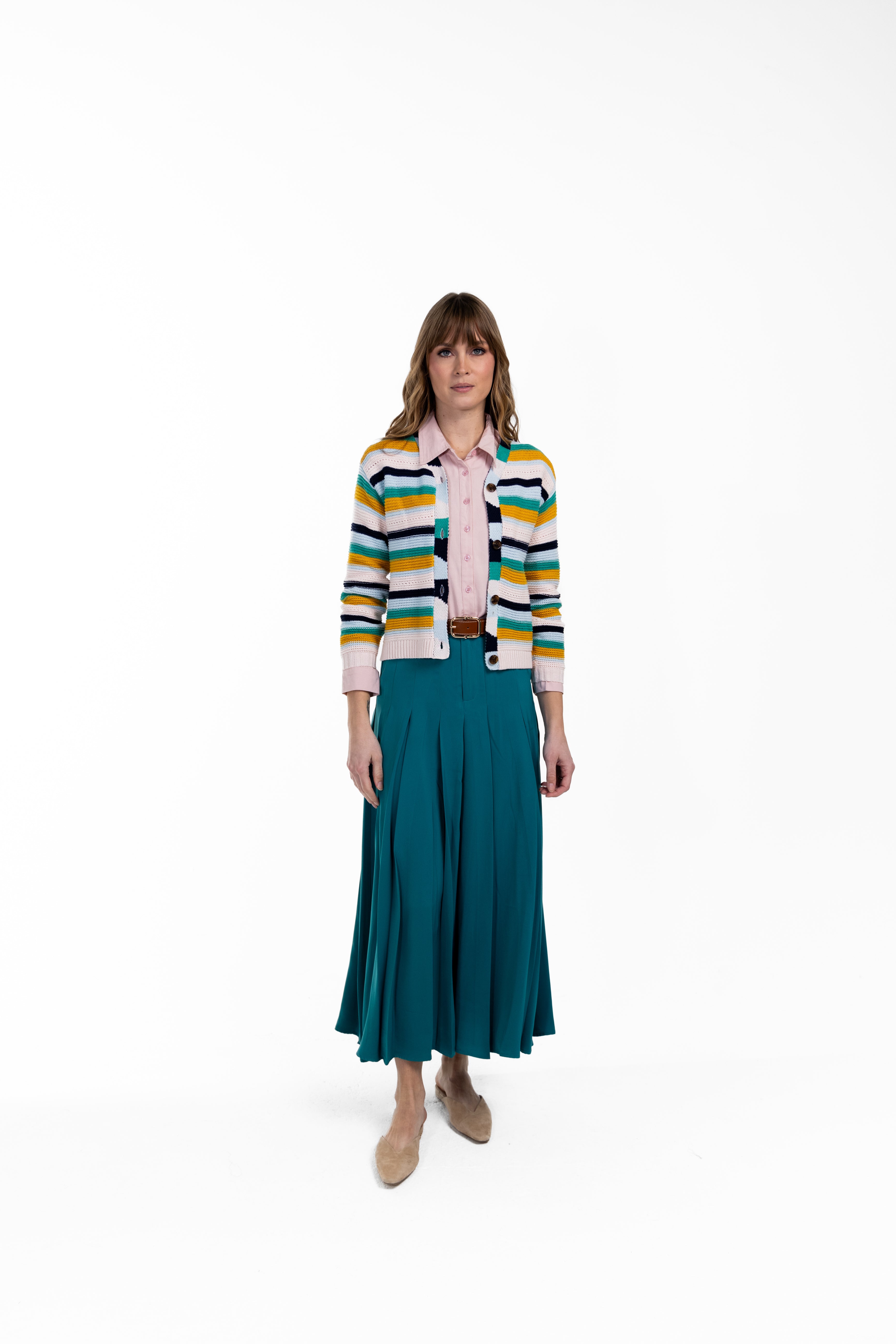 Box Pleat Maxi Skirt