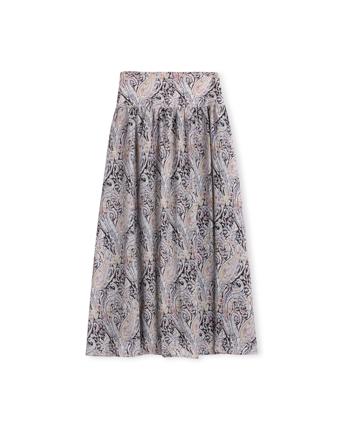 Chiffon Shirred Drop Waist Skirt
