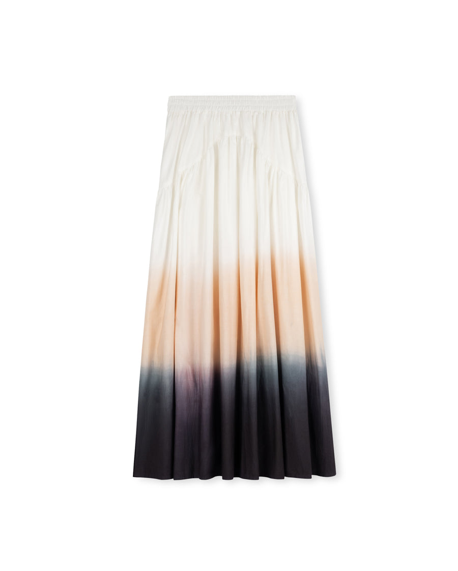 Ombre Shirred Elastic Waisted Skirt