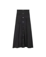Double Pocket Detail Linen Maxi Skirt