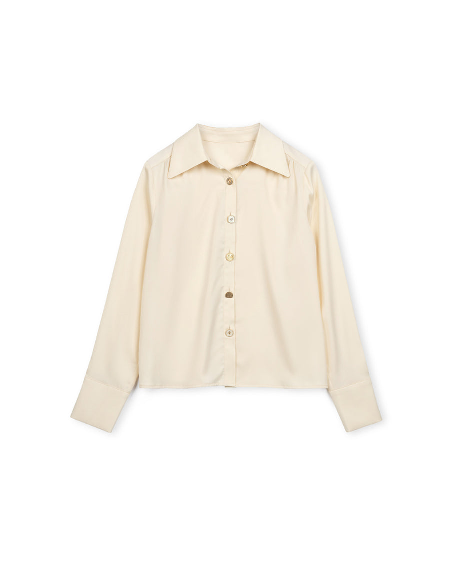 Pearl Button Sleeve Detailed Blouse