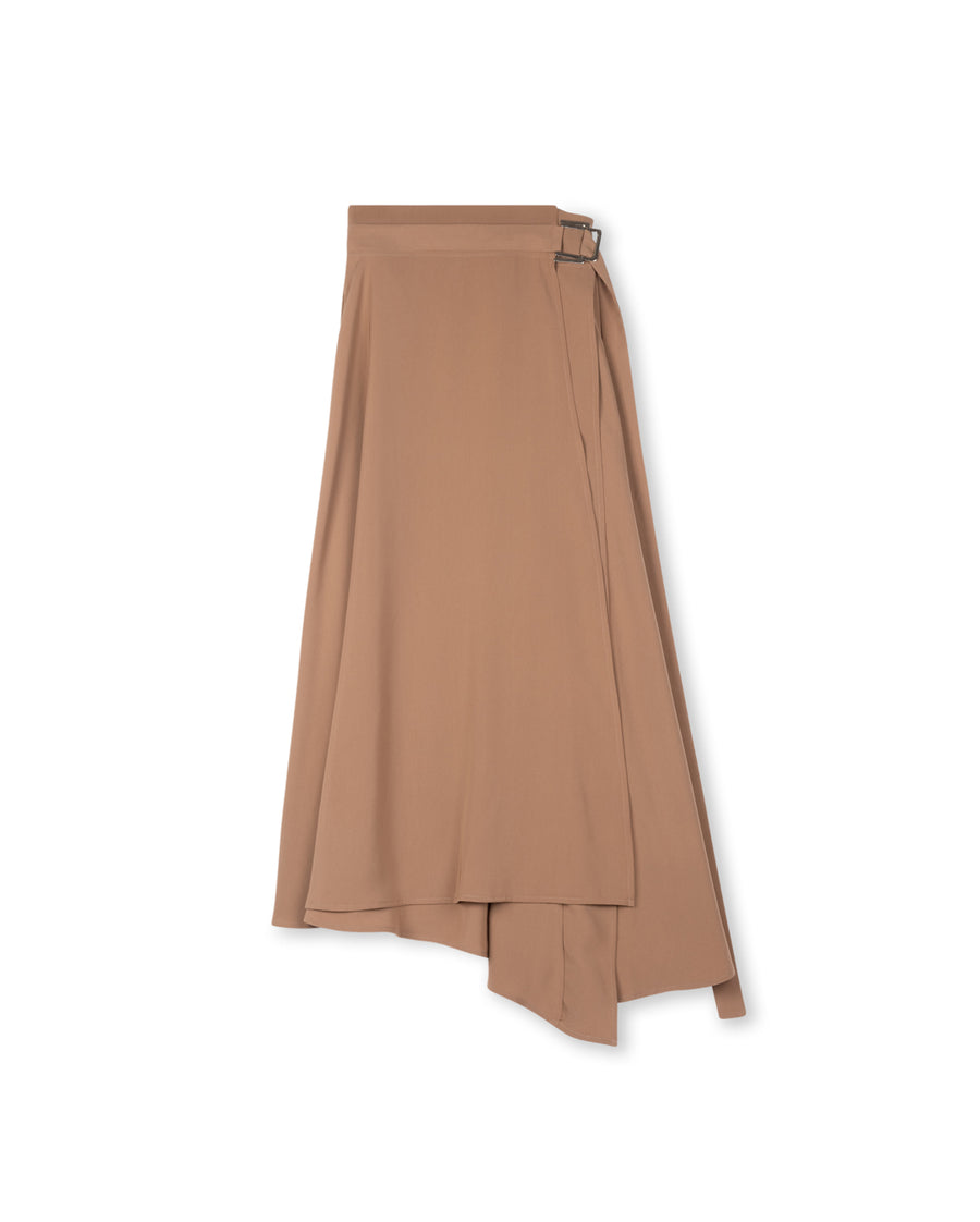 Wrap Buckle Detailed Skirt