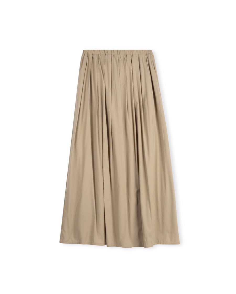 Elastic Waisted Pleated Skirt