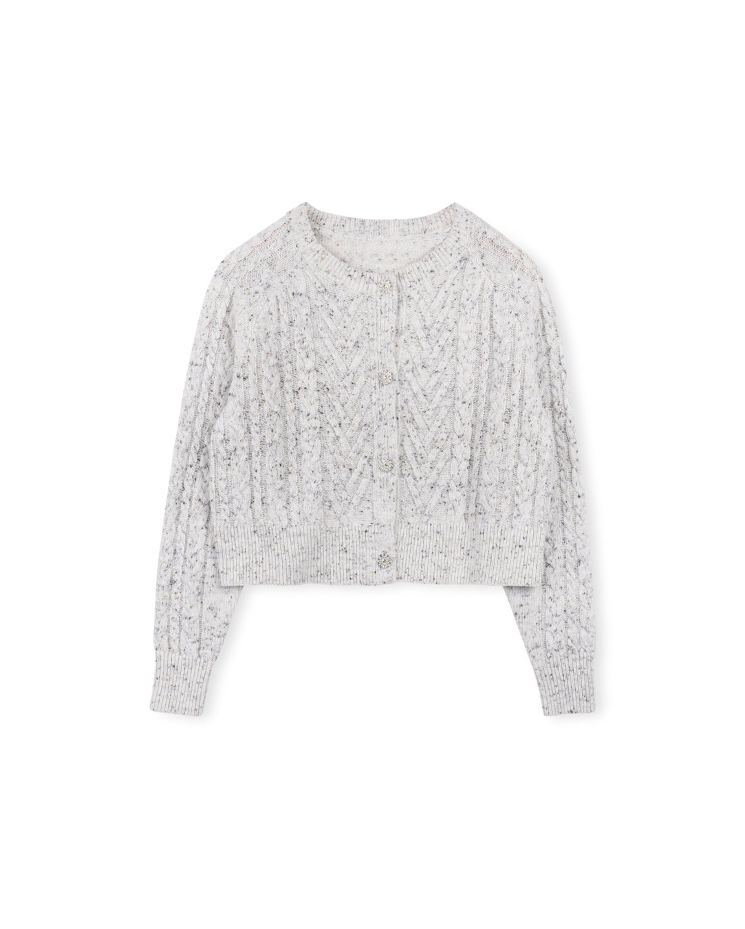Mock Collared Detailed Cardigan