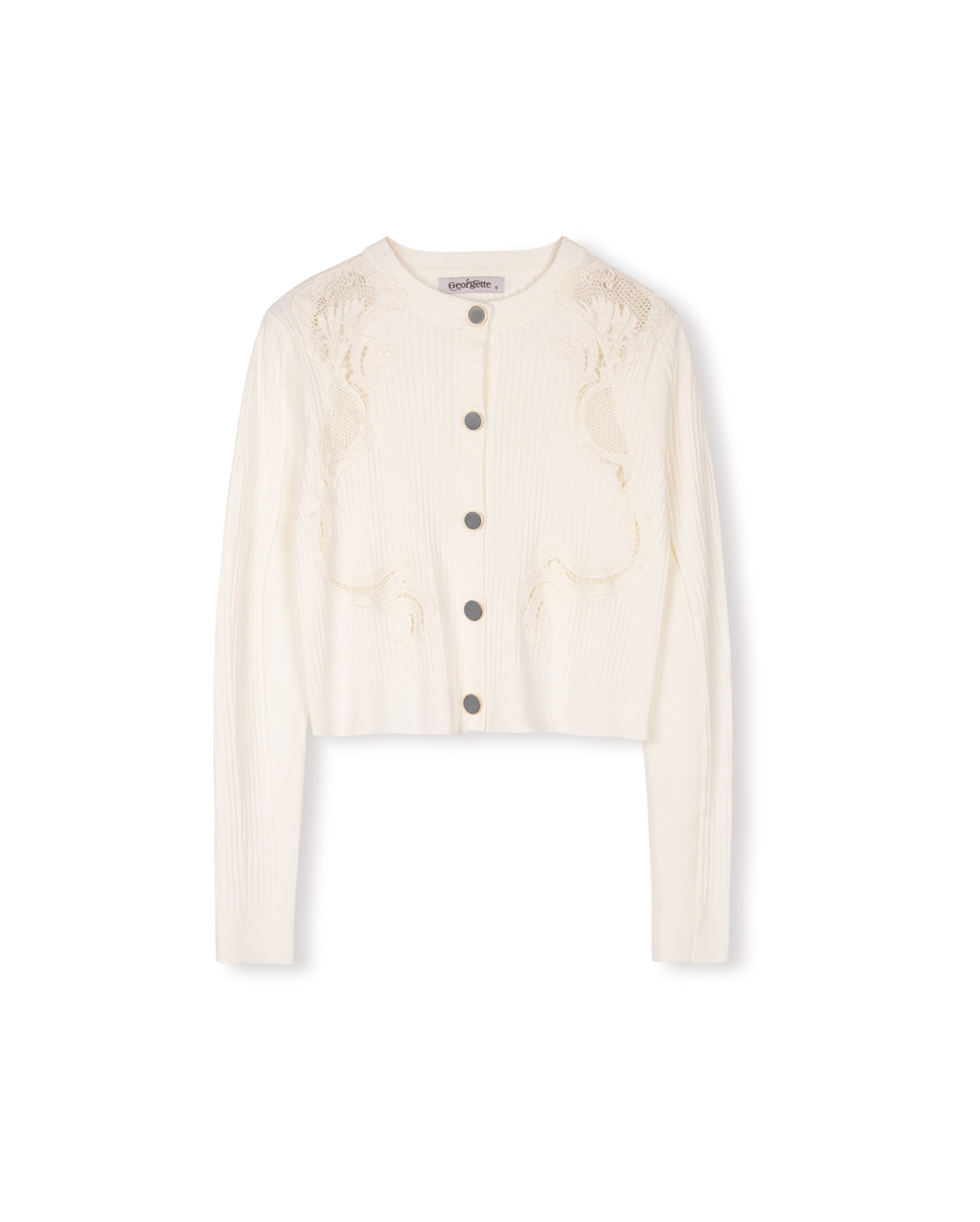 Eyelet Detailed Knit Cardigan