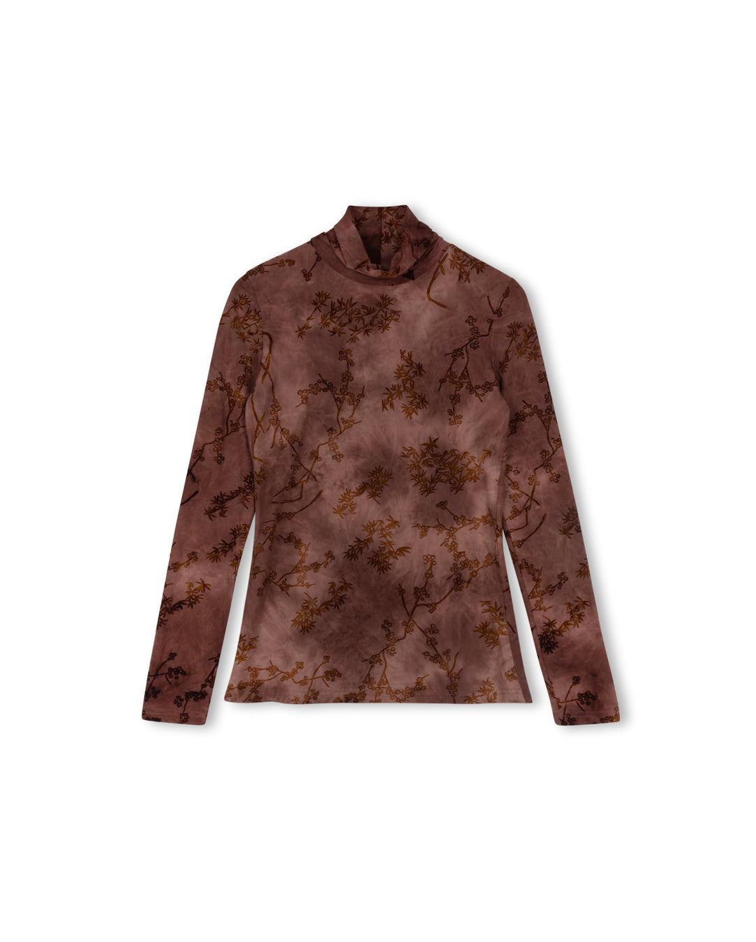 Floral Spandex Turtleneck