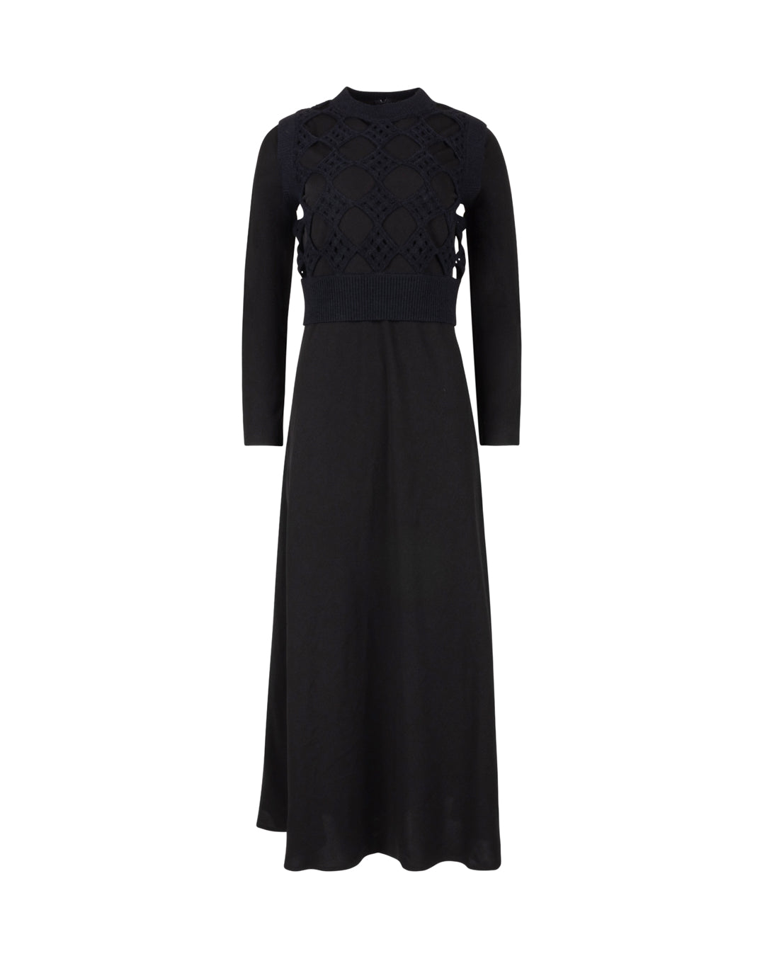 Diamond Vest Overlay Maxi Dress