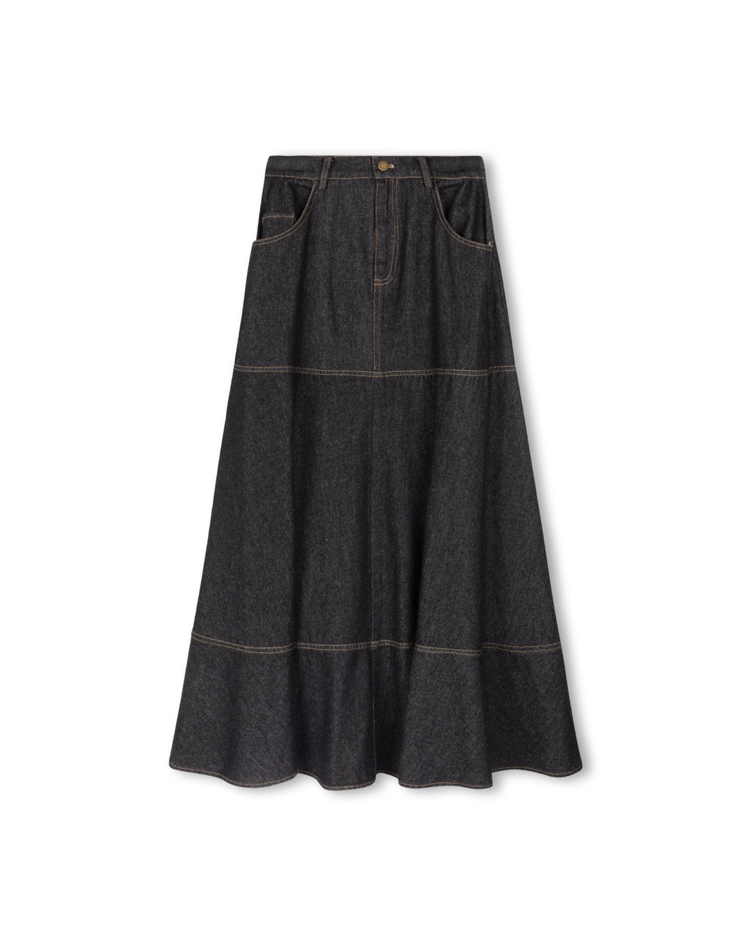 Large Yolk Denim Skirt