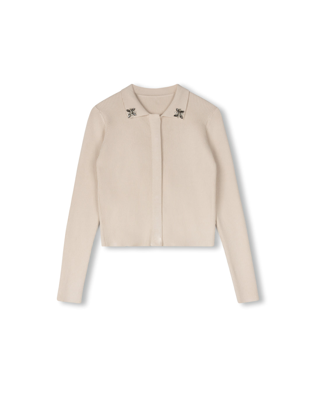 Rib Polo Cardigan