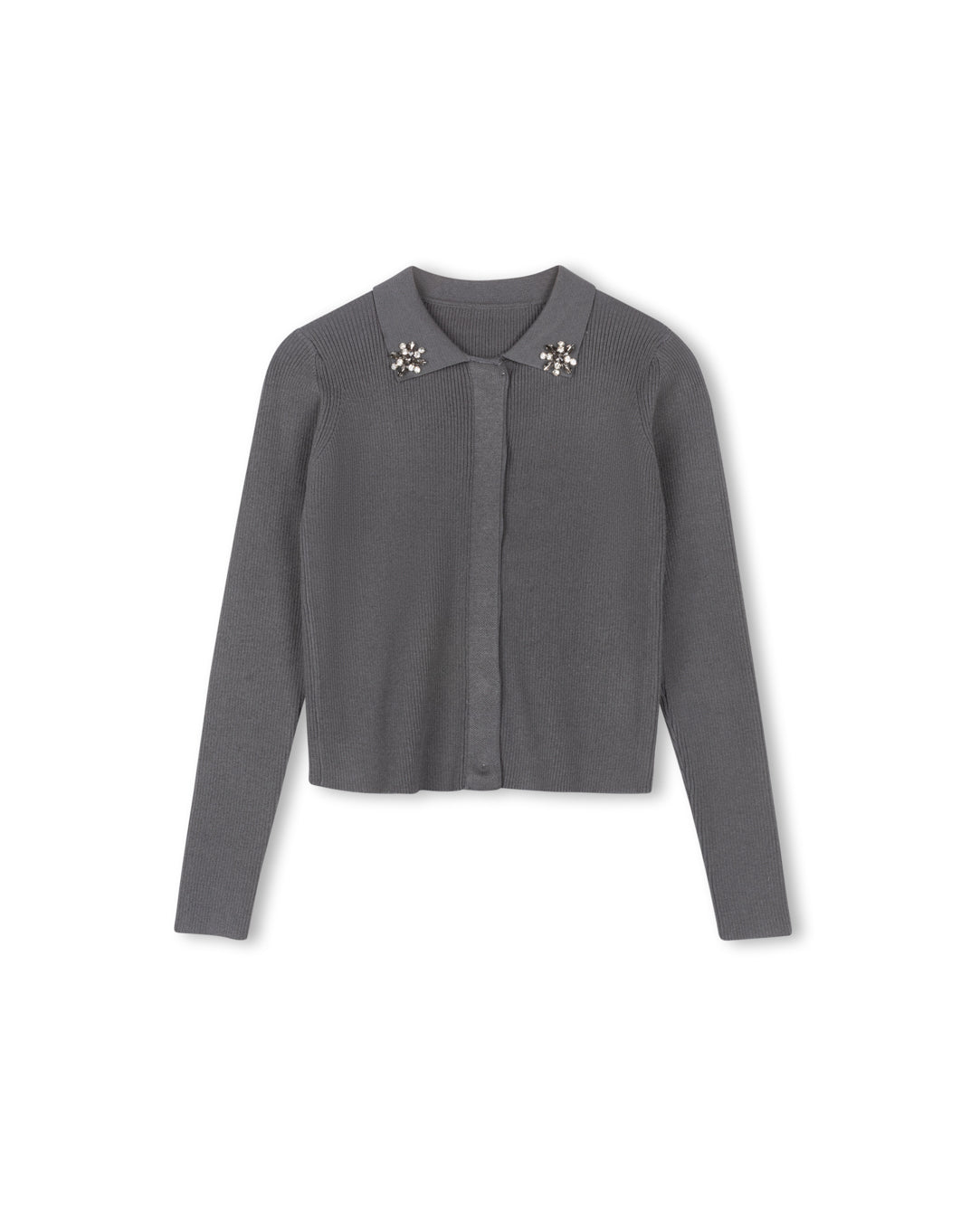 Rib Polo Cardigan