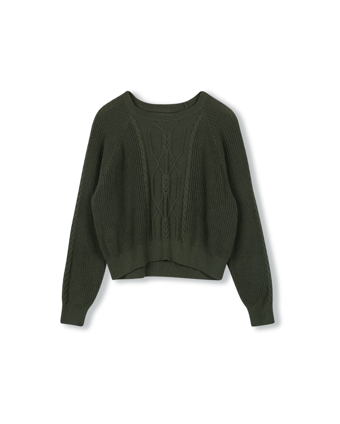 Washed Cable Knit Top