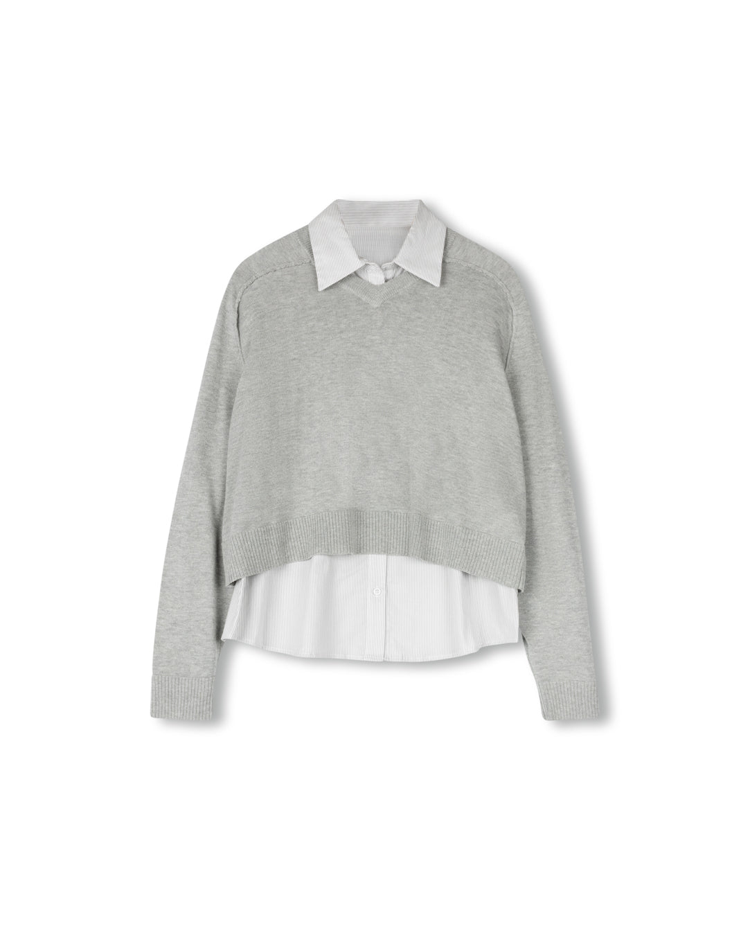 Knit V-neck Seam Sweater