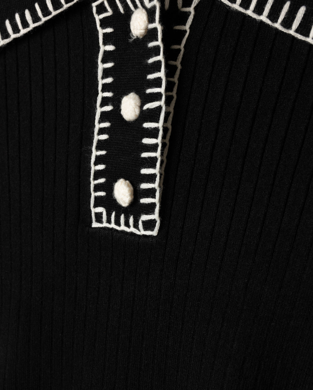 Ribbed Knt Polo