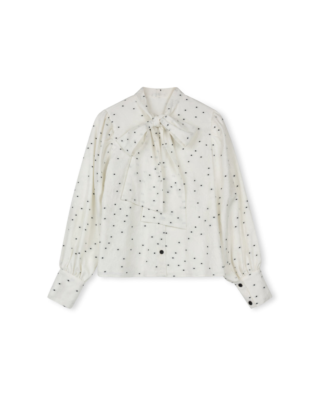 Textured Tie Neck Blouse