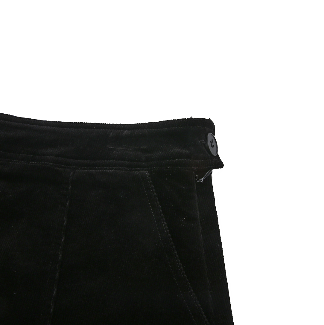 Corduroy Seam Midi Skirt