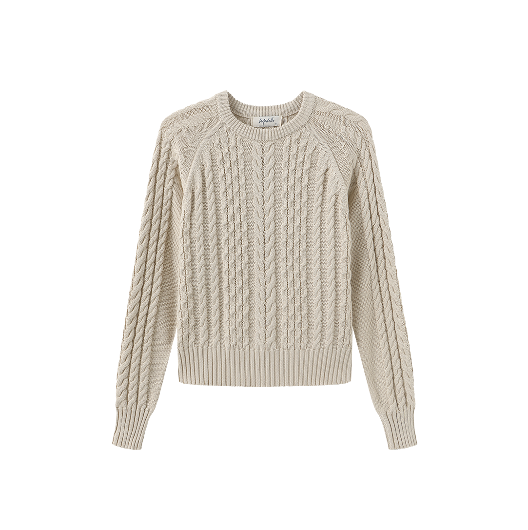 Cable Knit Ribbed Sweater