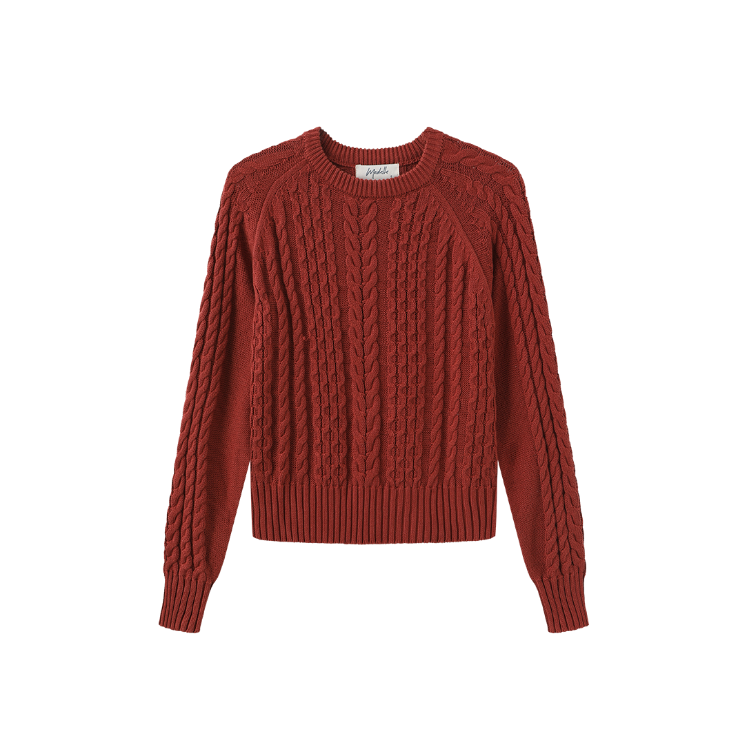Cable Knit Ribbed Sweater