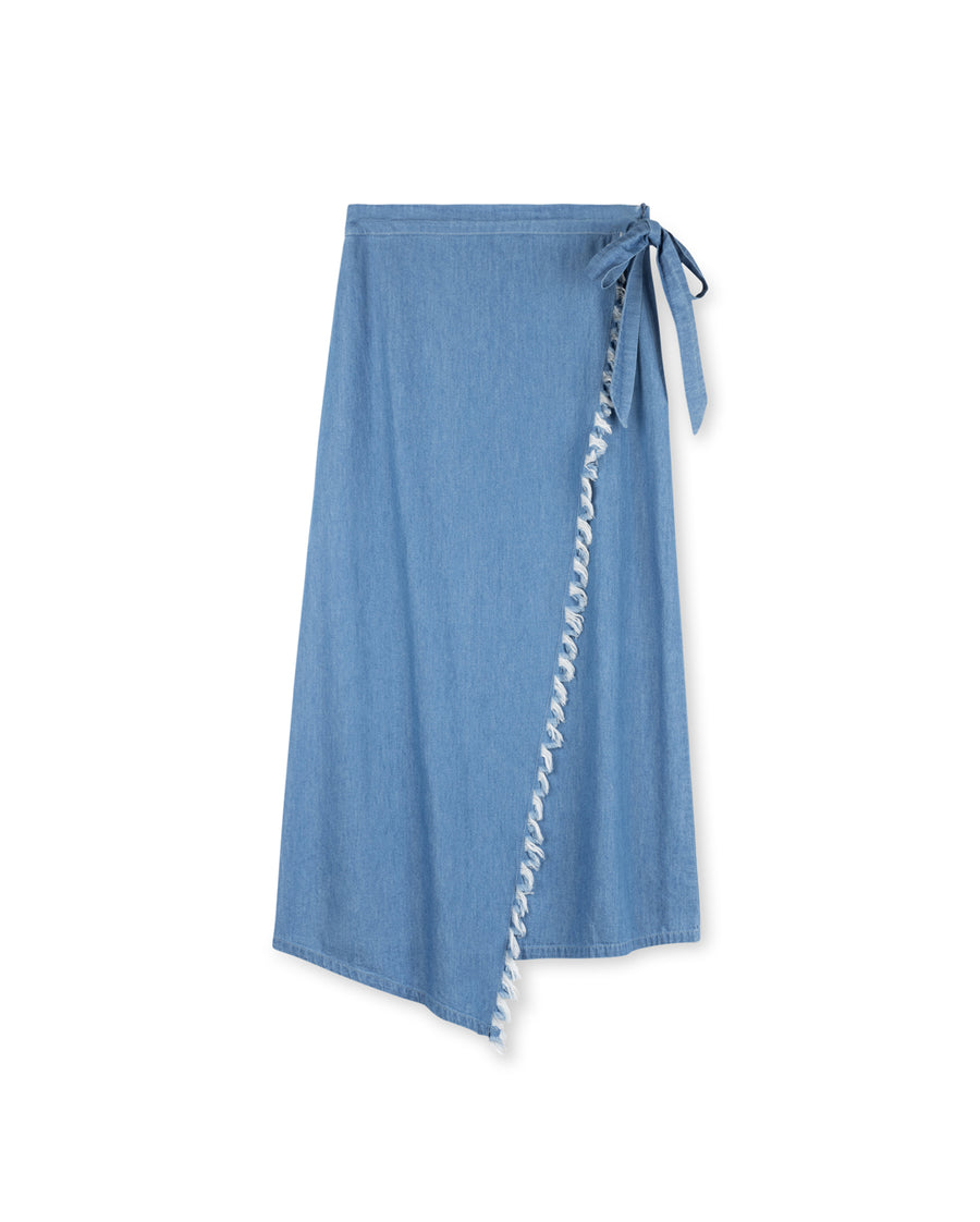 Wrap Stripe Tassel Skirt