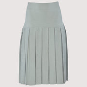 Drop Waist Parallel Pleated Knit Skirt