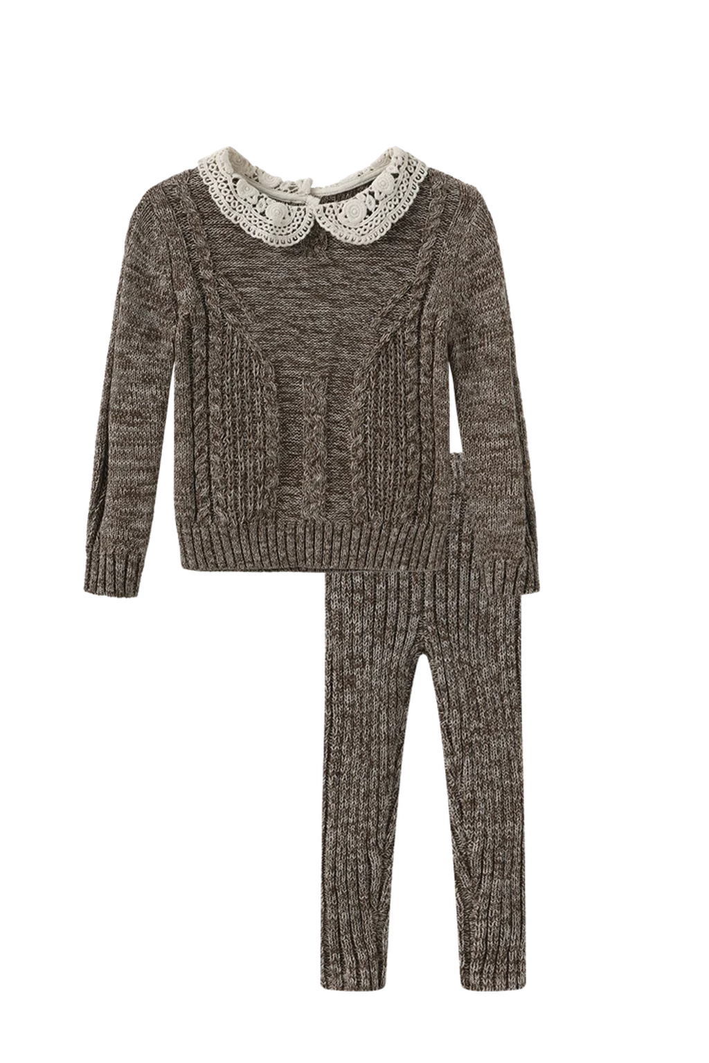 Hilton Marled Knit Bow Sweater Set